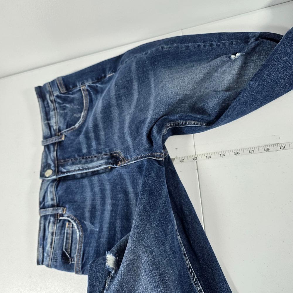 Vervet by Flying Monkey Distressed Skinny Jeans Dark Wash Raw Hem V2144 Size 30 - Picture 4 of 9